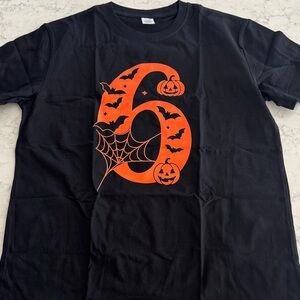 Halloween 6/7 Black T-Shirt with Orange Graphic